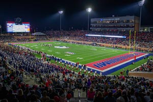 Hancock Whitney Stadium at Night
