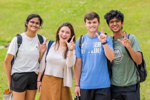 Students with J's Up.