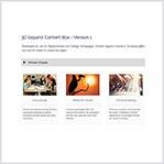 3D Expand Content Box with Image, Title and Description