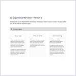3D Expand Content Box with Title and Description