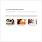 3D Expand Content Box with Image and Title