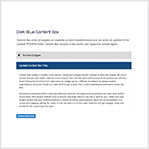 Dark Blue Content Box