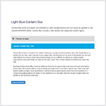 Light Blue Content Box