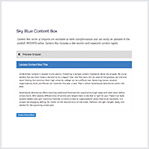 Sky Blue Content Box