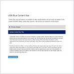 USA Blue Content Box