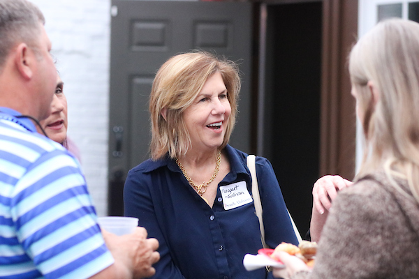 Margaret Sullivan talking to alumni.