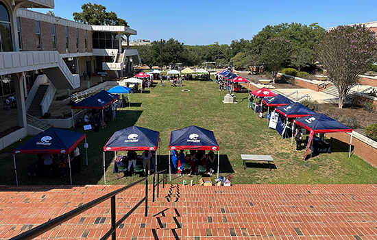 USA Tents outside the Student Center.