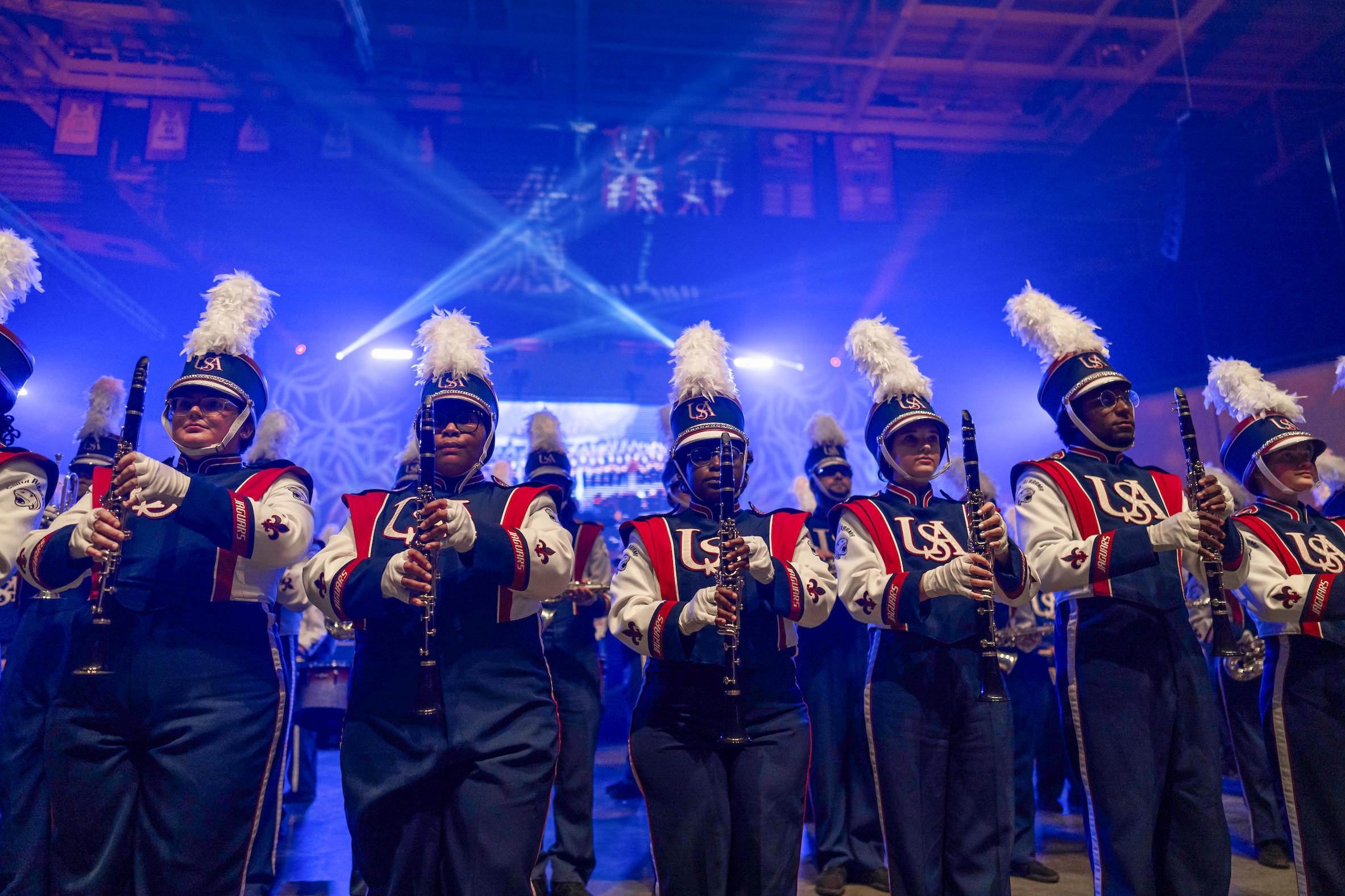 Student and faculty musicians in the University of South Alabama Department of Music performed at USA's annual Holiday Concert on Dec. 5, 2024 at the USA Mitchell Center.
