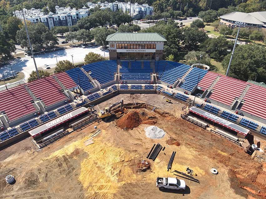 Construction site of Stanky Field.