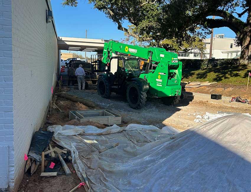 Image of the new MRI Room addition under construction at the Children's and Women's Hospital.