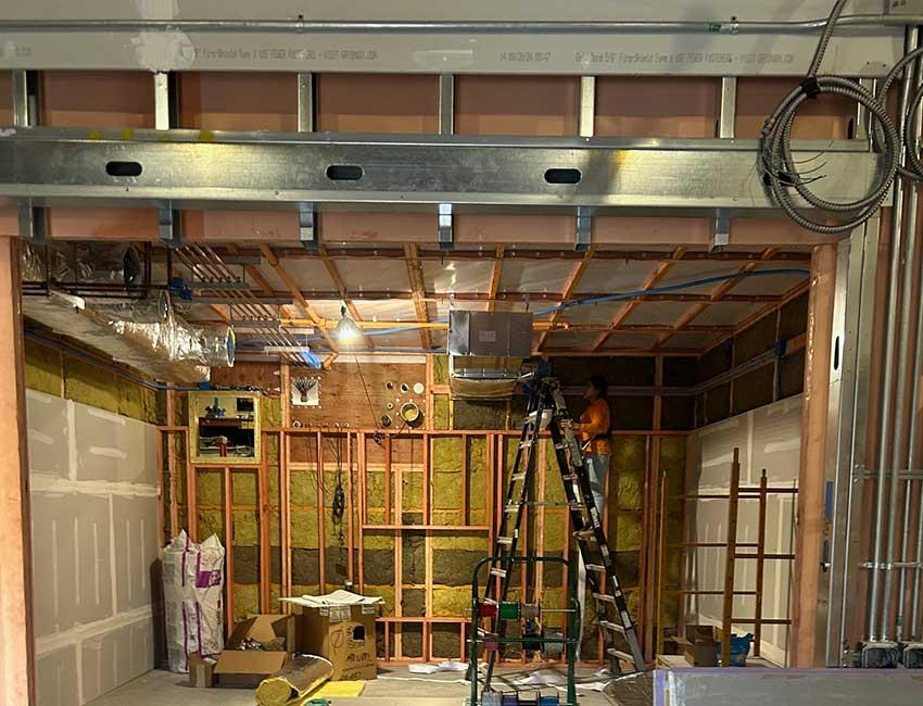 Image of the new MRI Room addition under construction at the Children's and Women's Hospital.