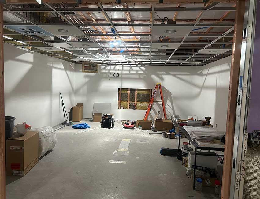 Image of the new MRI Room addition under construction at the Children's and Women's Hospital.