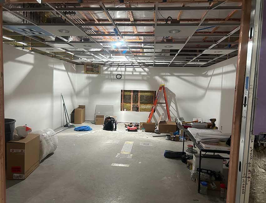 Image of the new MRI Room addition under construction at the Children's and Women's Hospital.