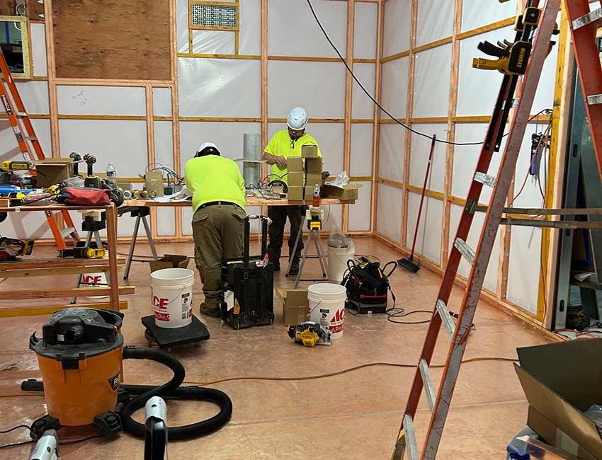 Image of the new MRI Room addition under construction at the Children's and Women's Hospital.