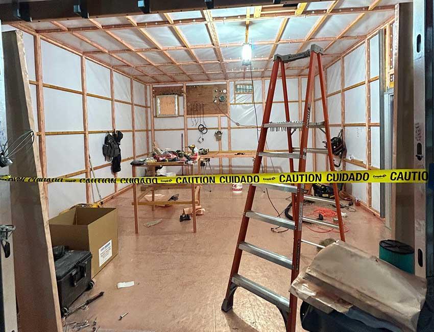 Image of the new MRI Room addition under construction at the Children's and Women's Hospital.