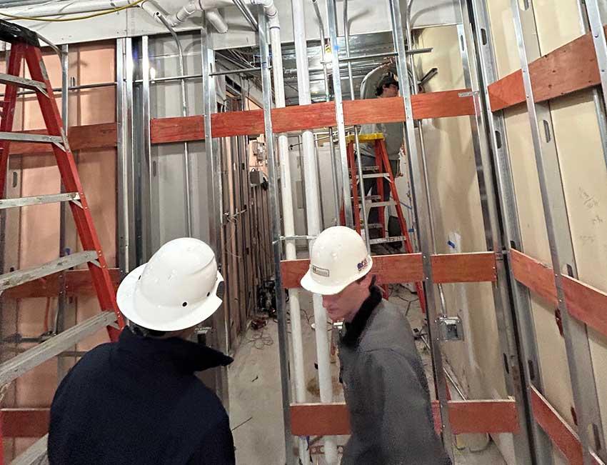 Image of the new MRI Room addition under construction at the Children's and Women's Hospital.