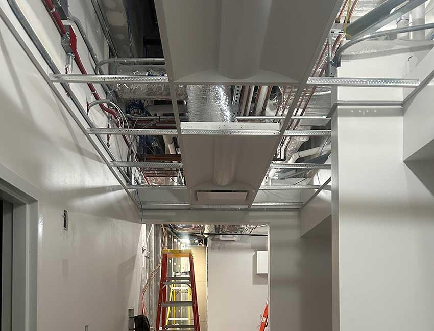 Image of the new MRI Room addition under construction at the Children's and Women's Hospital.