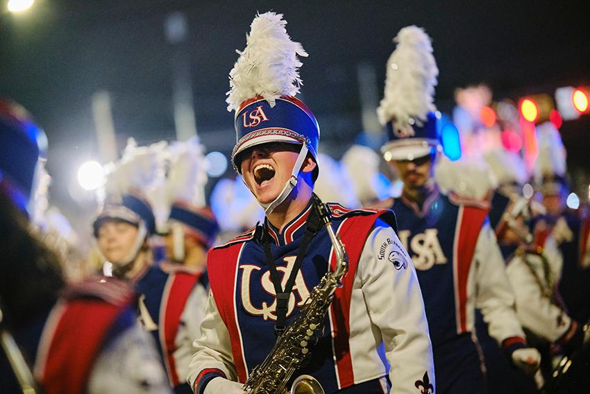 Jaguar Marching Band smiling