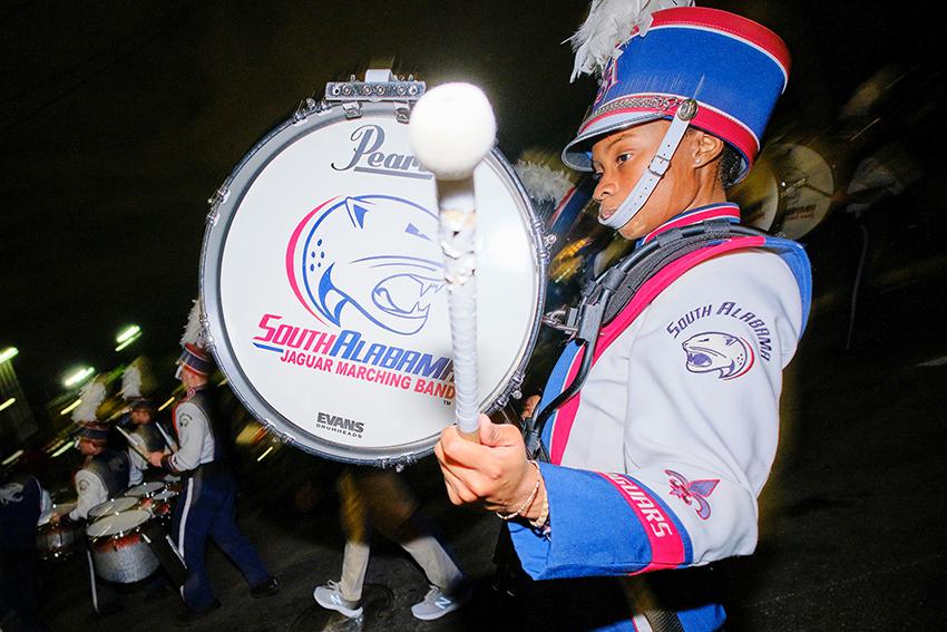 Jaguar Marching Band with Bass Drum