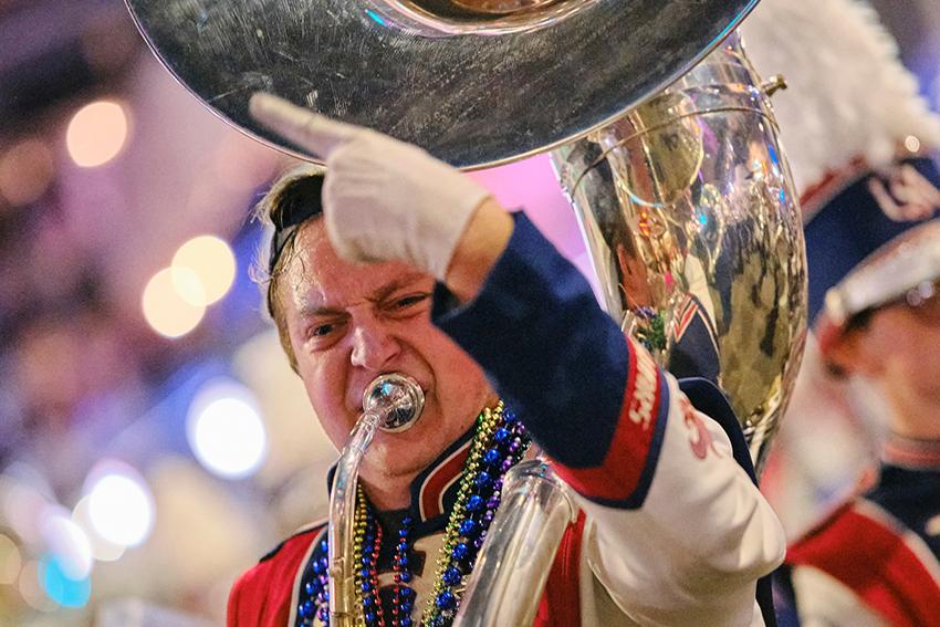 Jaguar Marching Band with their French Horn