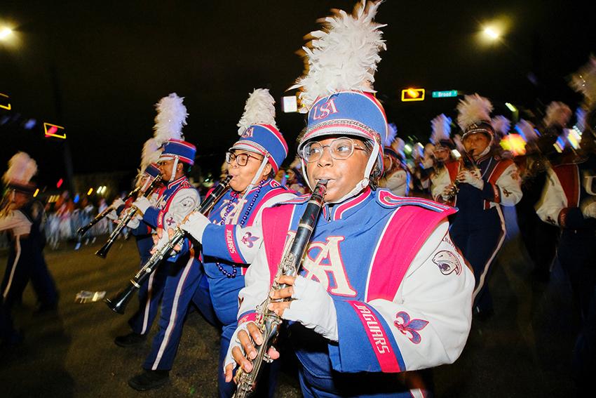 Jaguar Marching Band playing clarinet