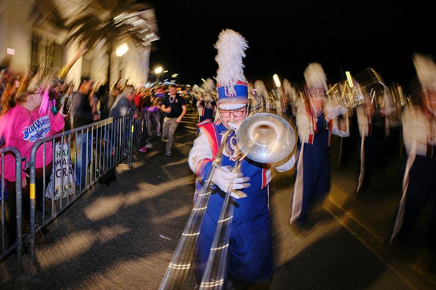 Jaguar Marching Band playing instrument