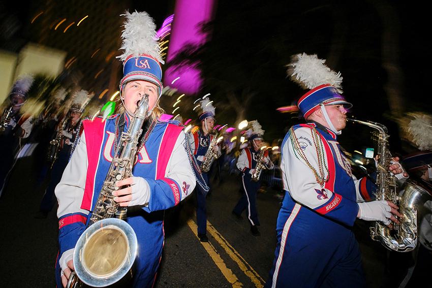 Jaguar Marching Band with their Saxophone