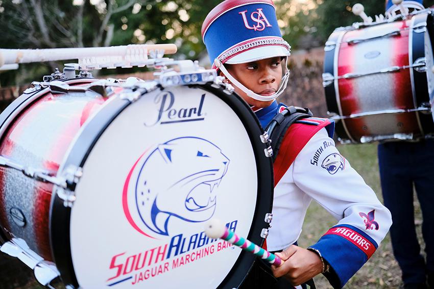 Jaguar Marching Band with Bass Drum