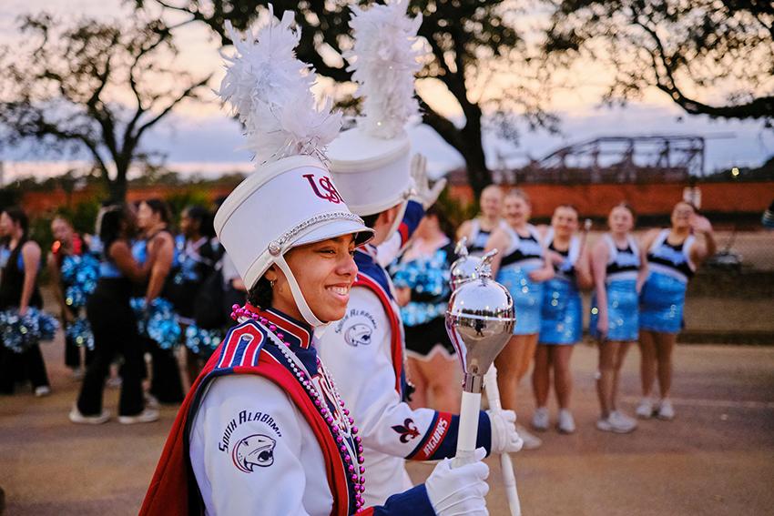 Jaguar Marching Band girl smiling