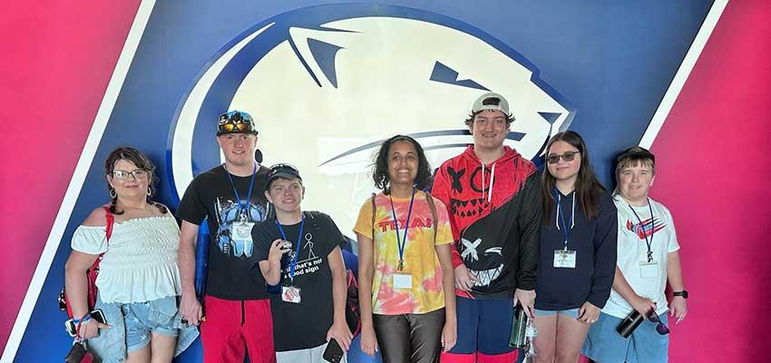 PEP students in front of Jag Head image.