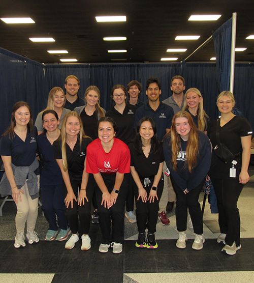 Group of PT students at Homeless Connect event.