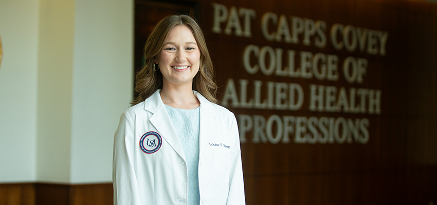 Louise Stewart received her white coat alongside her classmates on Sept. 13 marking the start of her clinical rotations.