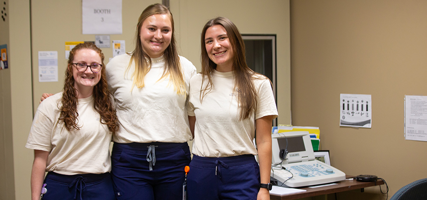 National Audiology Awareness Month is celebrated in October each year. It is a great opportunity to raise awareness about the importance of good hearing health and hearing protection. The Doctor of Audiology program at the University of South Alabama prepares students for professional clinical audiology careers and certification by the American Speech-Language-Hearing Association. 
