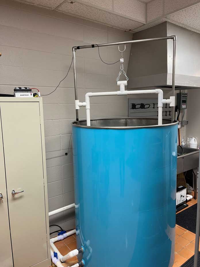 Hydrostatic weighing tank