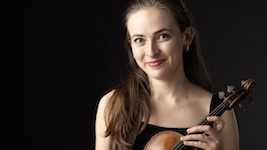 Pictured is violinist and guest artist Lydia Newton.