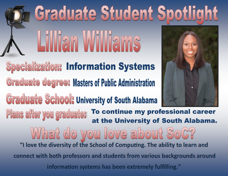Graduate Student Spotlight  - Lillian Williams
