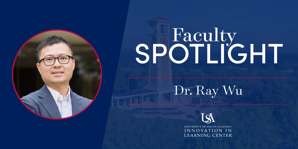 faculty spotlight banner showing photo of Dr. Ray Wu