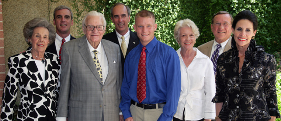 Margaret Stimpson, Billy Stimpson, John Benton, Marion Stimpson, Pam Stimpson Haynes, Richard Stimpson, Sandy Stimpson, USA Vice President for Development Dr. Joseph F. Busta Jr.