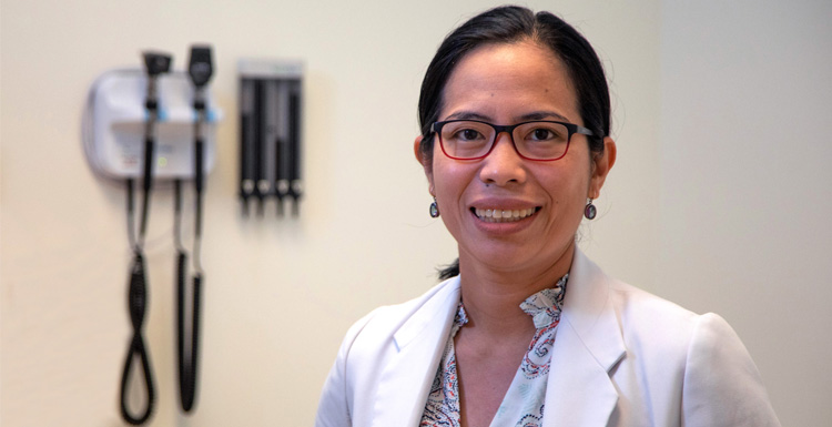 Dr. Haidee Custodio, an infectious disease pediatrician and associate professor of pediatrics at USA Health, is enrolled in the University of South Alabama Spanish for Healthcare Professionals Graduate Certificate Program, hoping to become proficient in Spanish to better serve her non-English speaking patients. 