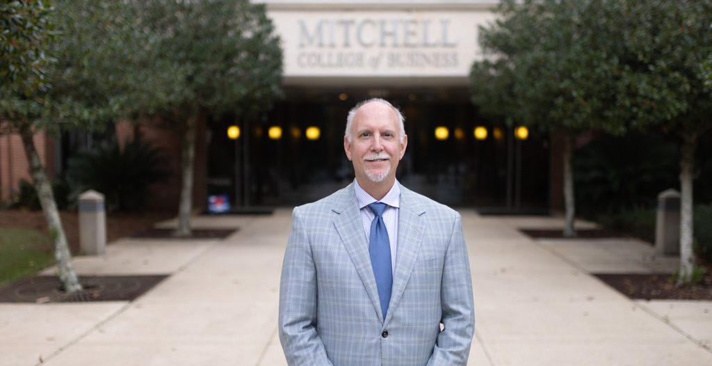 Dr. Michael Capella, who was appointed dean of the Mitchell College of Business Jan. 1, 2024, will serve as the Abraham A. Mitchell Endowed Dean. The deanship is funded by a $2.5 million gift from Mitchell, a longtime supporter of the University. This is the first endowed deanship in the University's history. Endowed deanships allow the University to create and maintain excellence in academics while ensuring a well-resourced college with a reliable stream of funding.
