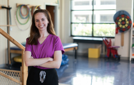 Caroline Locke, who earned bachelor's and master's degrees at the University of South Alabama, works with children in rehabilitation services at the Studer Family Children’s Hospital at Ascension Sacred Heart in Pensacola. 