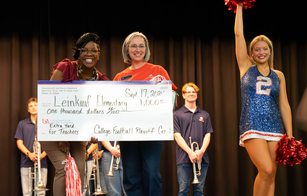 Extra Yard for Teachers Pep Rally at Leinkauf Elementary School