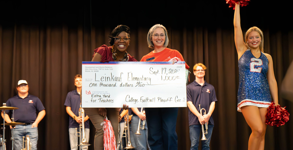 Extra Yard for Teachers Pep Rally at Leinkauf Elementary School