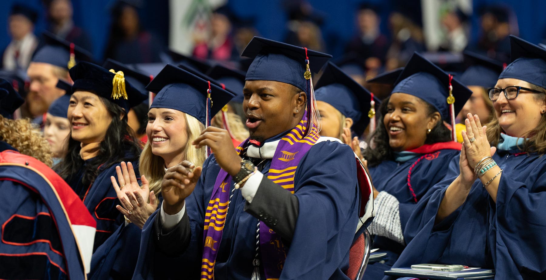 Mobile Mayor Sandy Stimpson delivered the Commencement address at the USA Mitchell Center. 